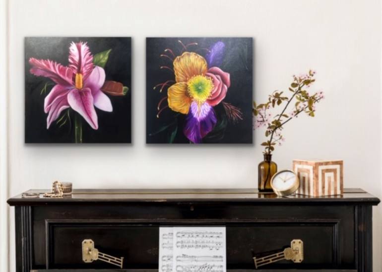 Original Abstract Floral Painting by Sigrid Patterson