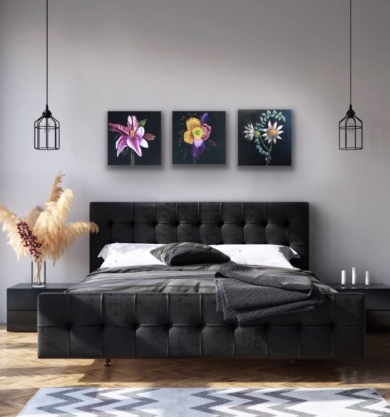 Original Abstract Floral Painting by Sigrid Patterson