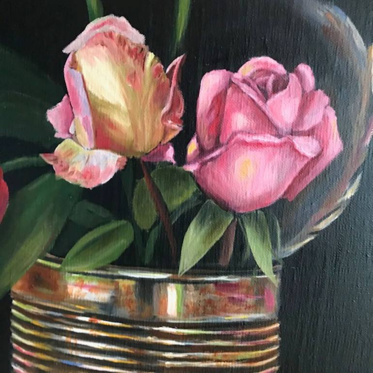 Original Conceptual Floral Painting by sigrid patterson