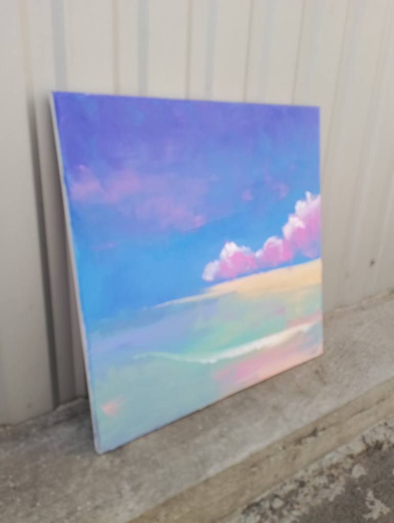 Original Impressionism Beach Painting by Daria Zvekova