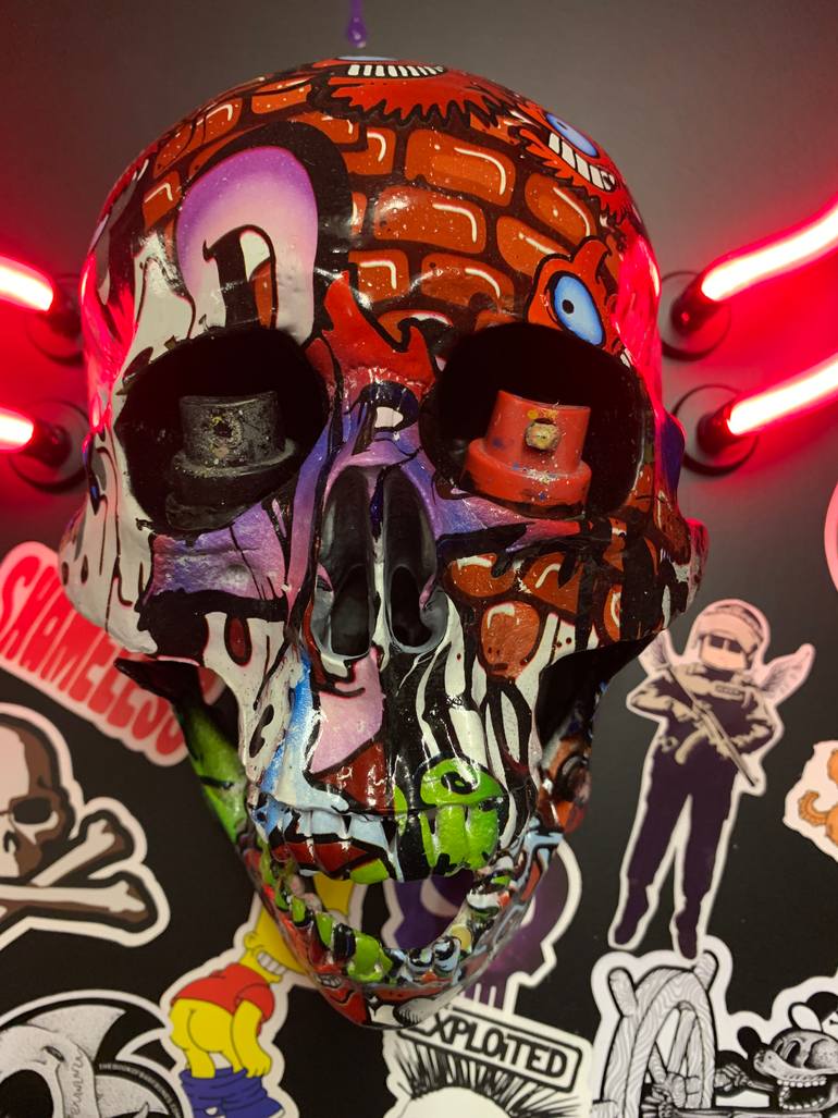 Original Expressionism Graffiti Sculpture by Nick Stroud Killjoy Art Uk