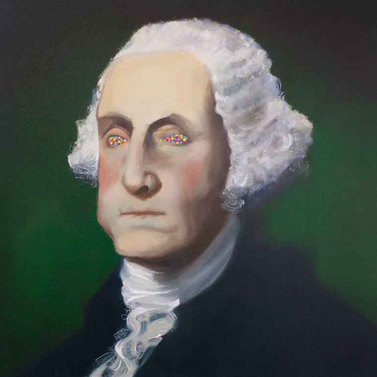 George Washington Painting by Damon Dewitt | Saatchi Art