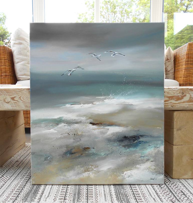 Original Contemporary Seascape Painting by Janet Gammans