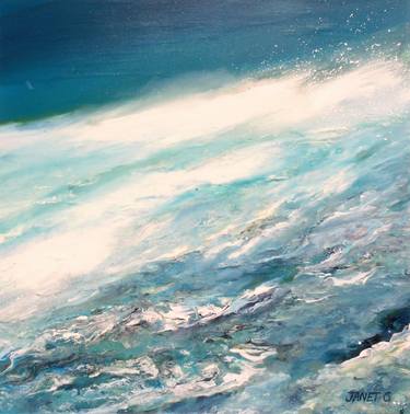 Print of Impressionism Seascape Paintings by Janet Gammans