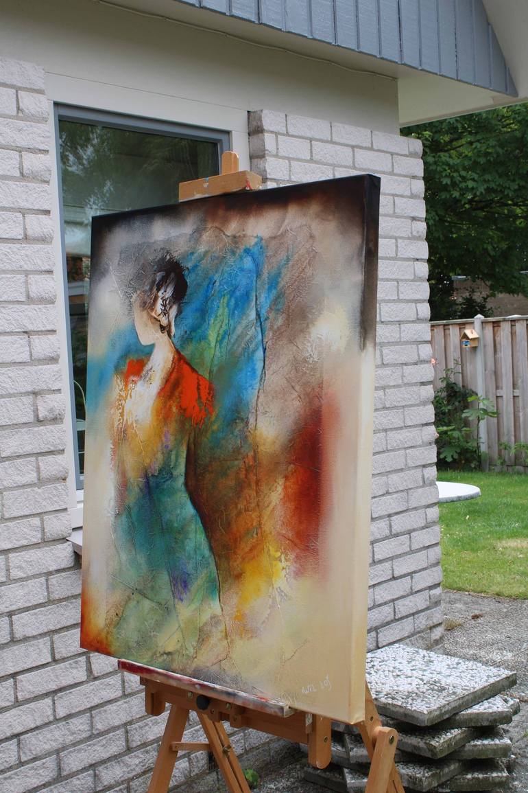 Original Abstract Women Painting by Wil Lof