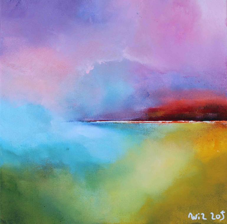 Original Abstract Landscape Painting by Wil Lof