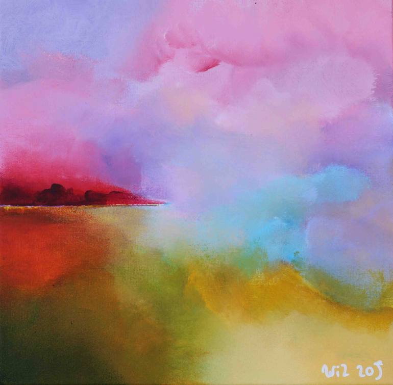 Original Abstract Landscape Painting by Wil Lof
