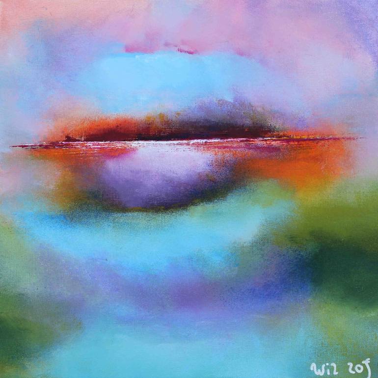 Original Abstract Landscape Painting by Wil Lof