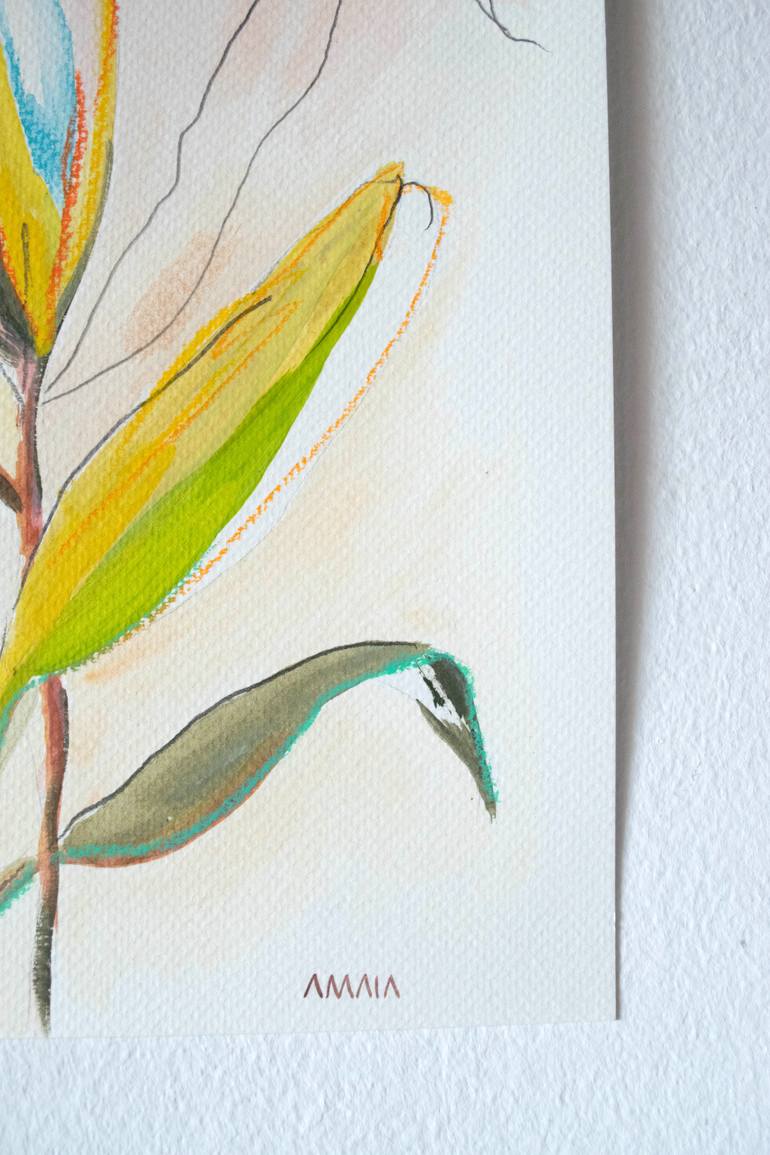 Original Abstract Botanic Painting by Amaia Bloom