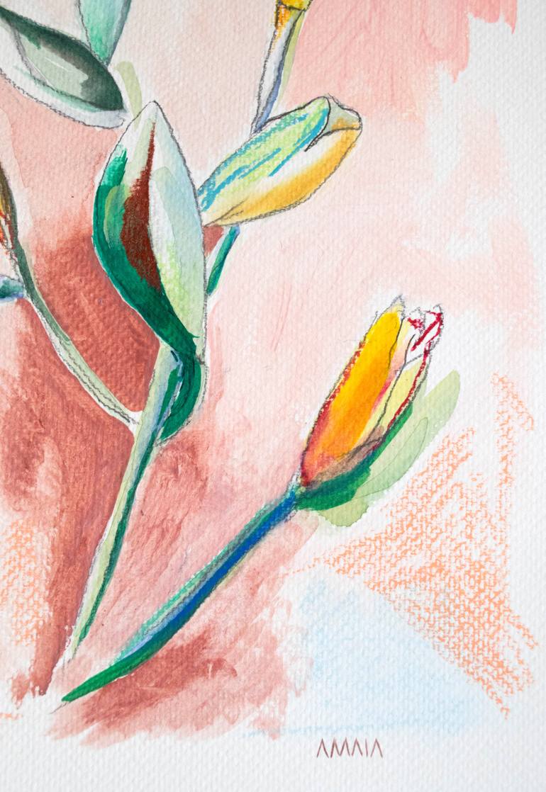 Original Abstract Botanic Painting by Amaia Bloom