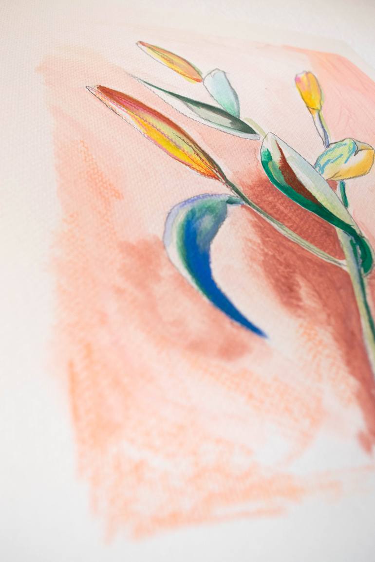 Original Abstract Botanic Painting by Amaia Bloom