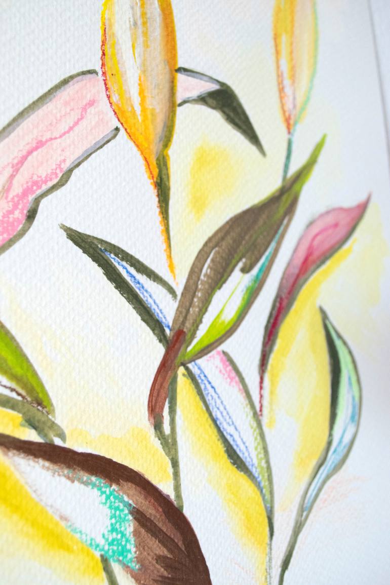 Original Abstract Botanic Painting by Amaia Bloom