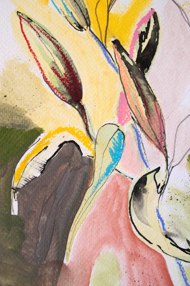 Original Abstract Botanic Painting by Amaia Bloom