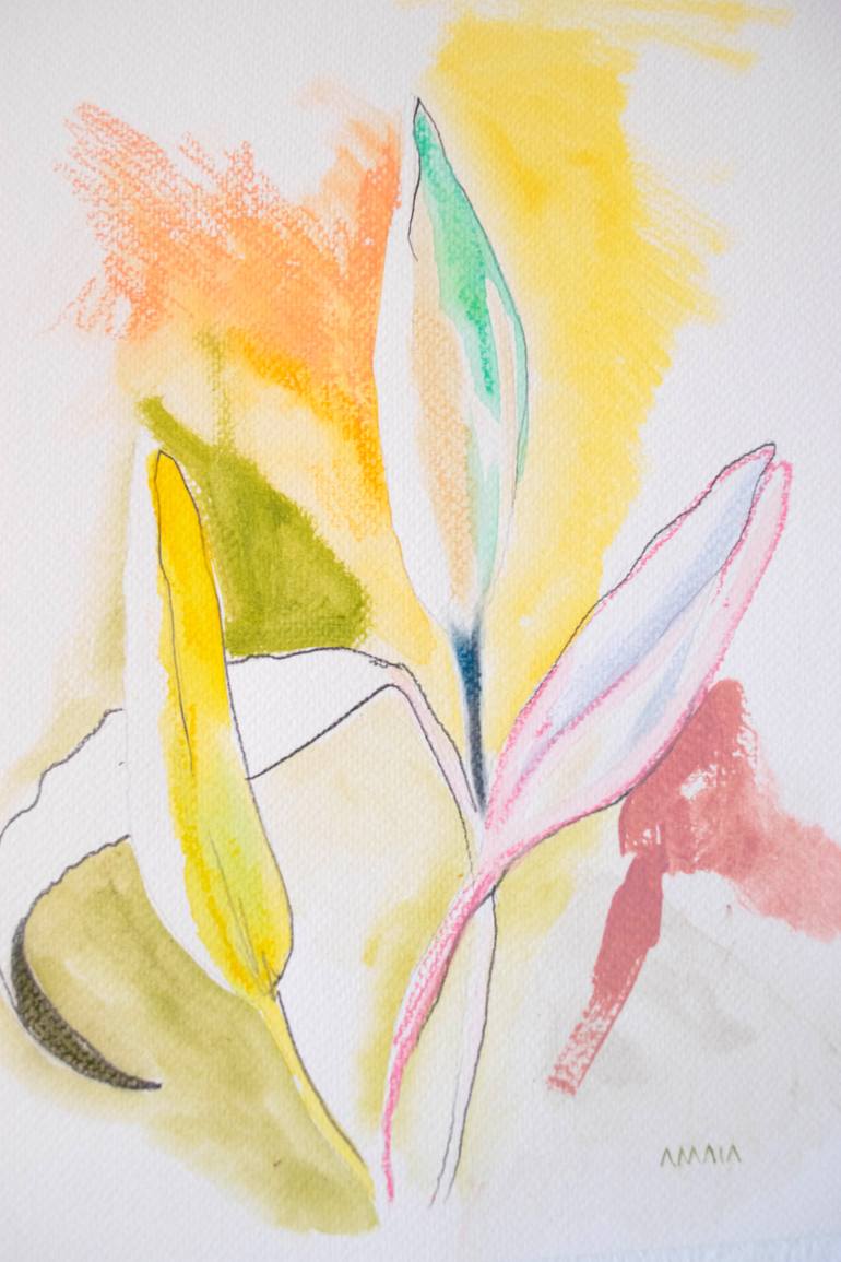 Original Abstract Botanic Painting by Amaia Bloom