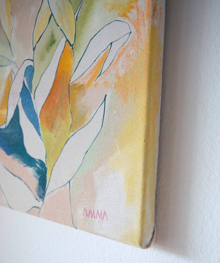 Original Abstract Botanic Painting by Amaia Bloom