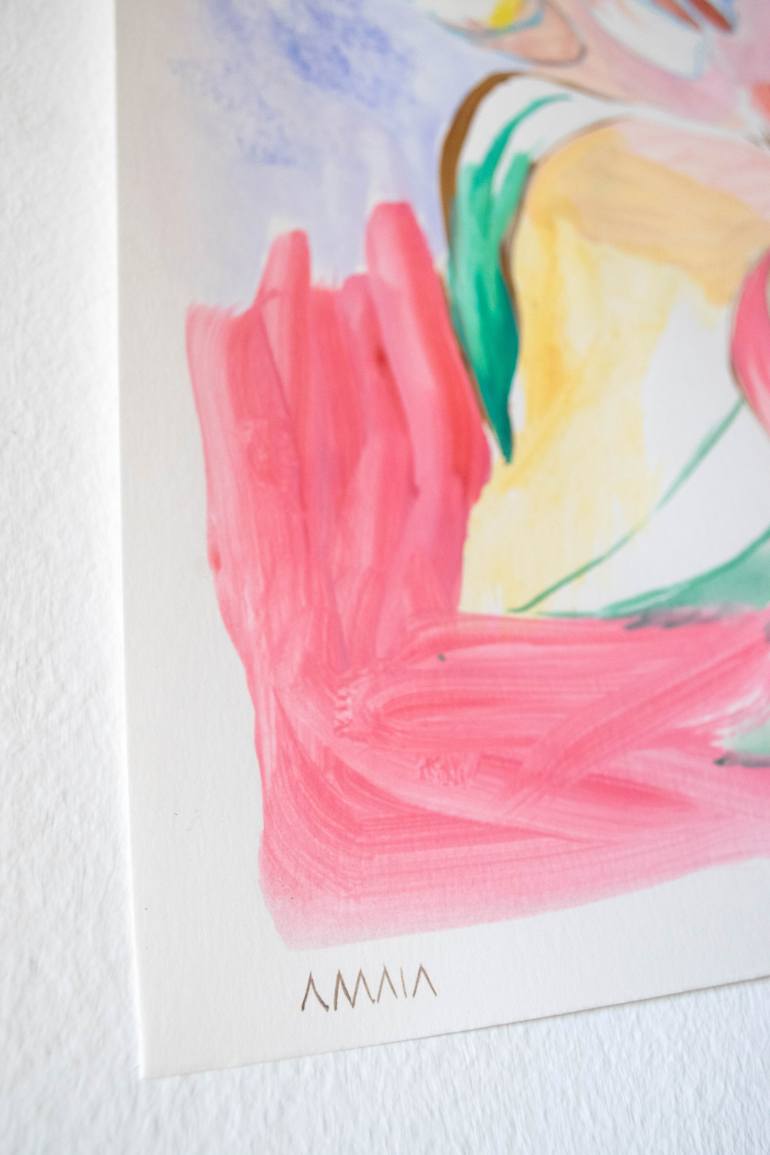 Original Abstract Botanic Painting by Amaia Bloom