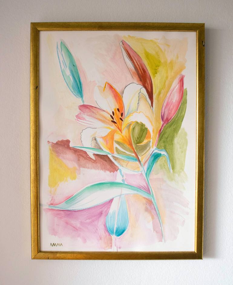 Original Abstract Botanic Painting by Amaia Bloom