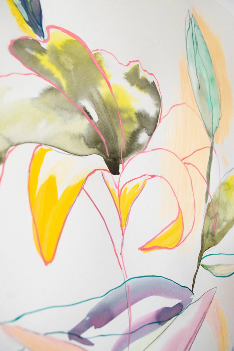 Original Abstract Botanic Painting by Amaia Bloom