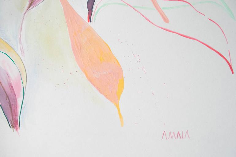 Original Abstract Botanic Painting by Amaia Bloom