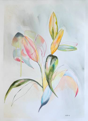Saatchi Art Artist Amaia Bloom; Paintings, “Lilies nº17” #art