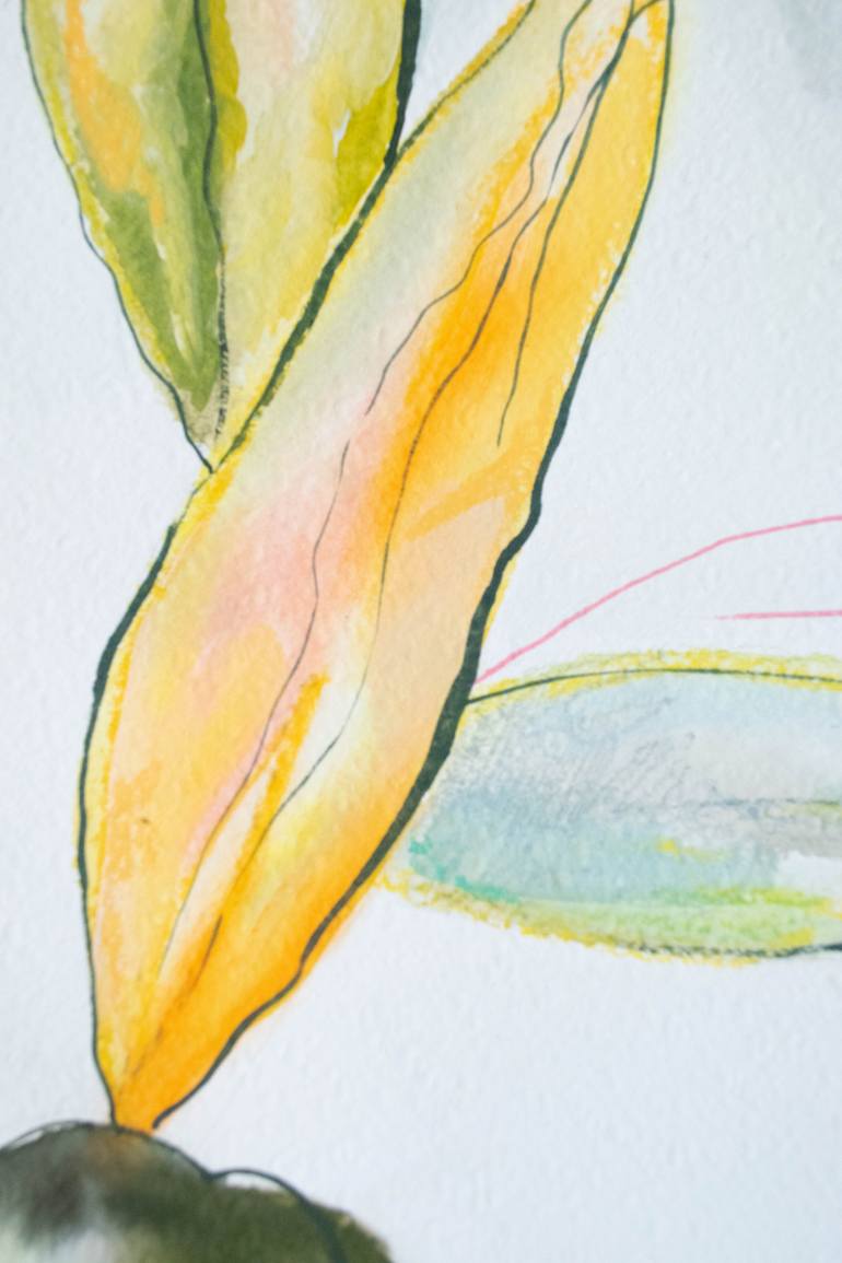 Original Abstract Botanic Painting by Amaia Bloom