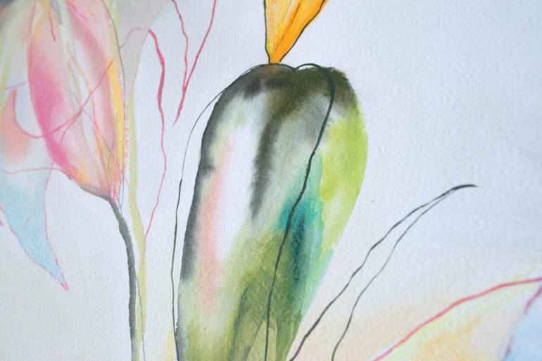 Original Abstract Botanic Painting by Amaia Bloom