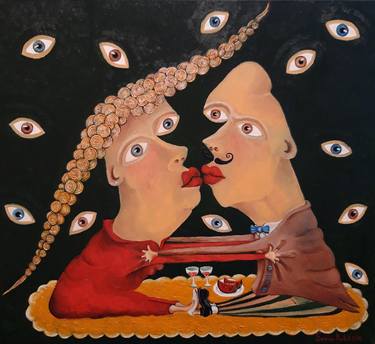 Original Abstract Love Paintings by Serhii Kulyk