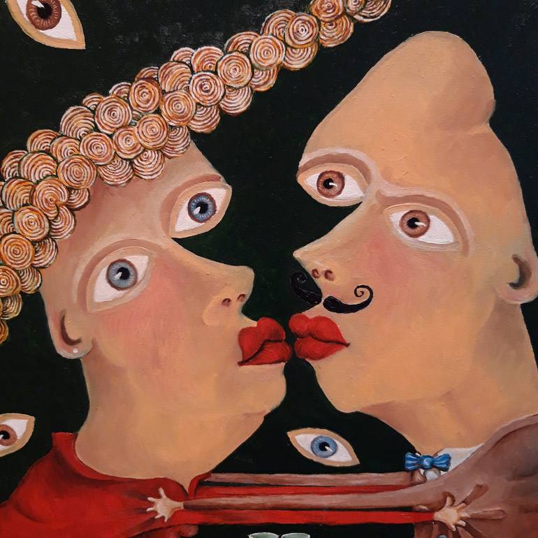 Original Abstract Love Painting by Serhii Kulyk