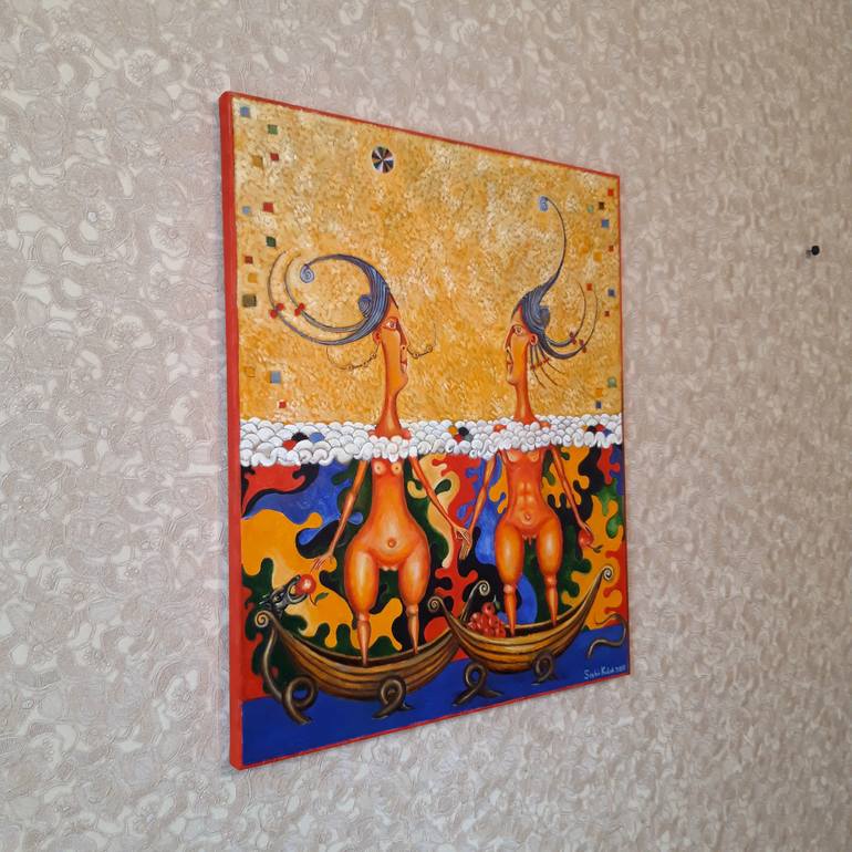 Original Expressionism Religion Painting by Serhii Kulyk