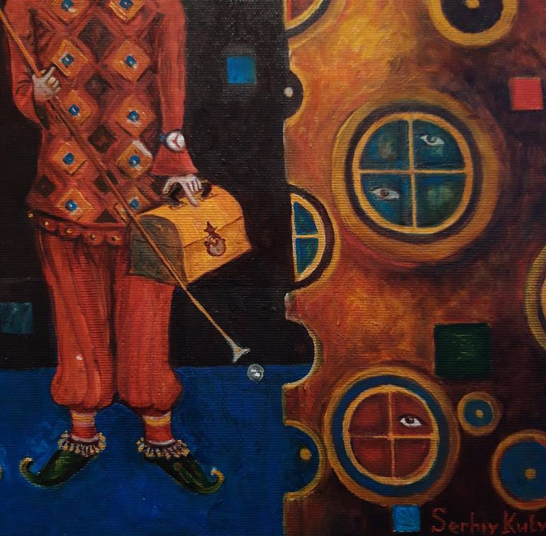 Original Abstract Men Painting by Serhii Kulyk