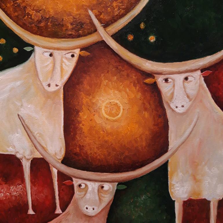 Original Abstract Animal Painting by Serhii Kulyk