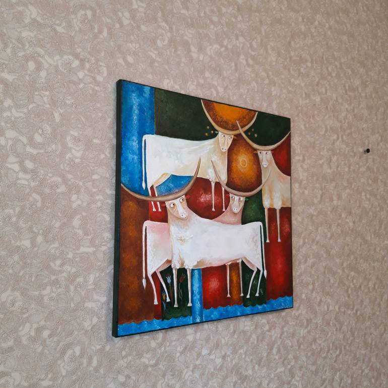 Original Abstract Animal Painting by Serhii Kulyk