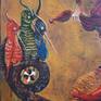 The man cannot realize what has happened to him. There has been a reincarnation and he became a bird. However old memories still appear. The artwork is framed by a narrow brown border.
Stretched canvas, oil paint. This original artwork is made in a single copy.
Note: It is needed up to 7 days to make documents for artwork export.