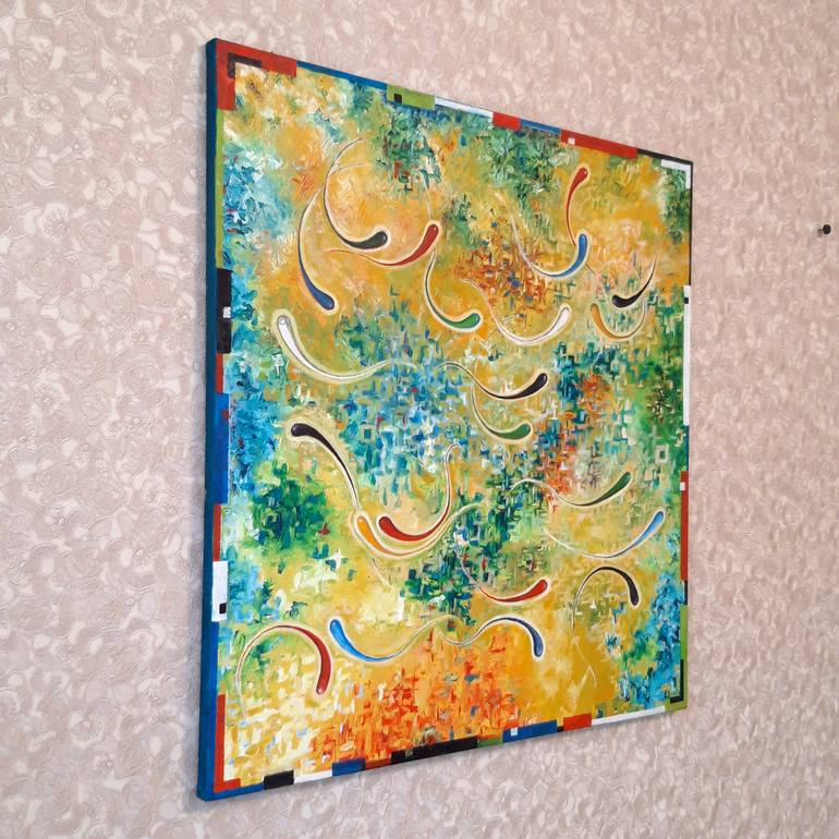 Original Abstract Expressionism Abstract Painting by Serhii Kulyk