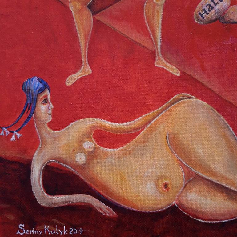 Original Figurative Women Painting by Serhii Kulyk
