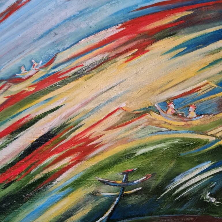 Original Abstract Expressionism Abstract Painting by Serhii Kulyk