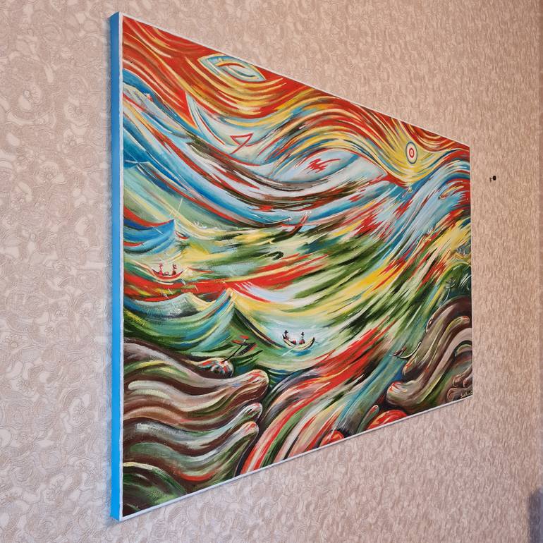 Original Abstract Expressionism Abstract Painting by Serhii Kulyk