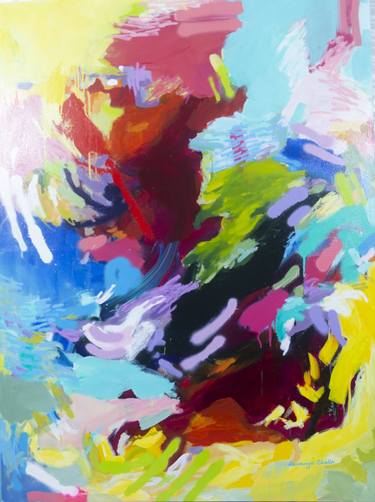 Original Abstract Expressionism Abstract Paintings by Lavanya Challa