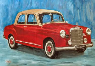 Print of Automobile Paintings by Michael Aoun