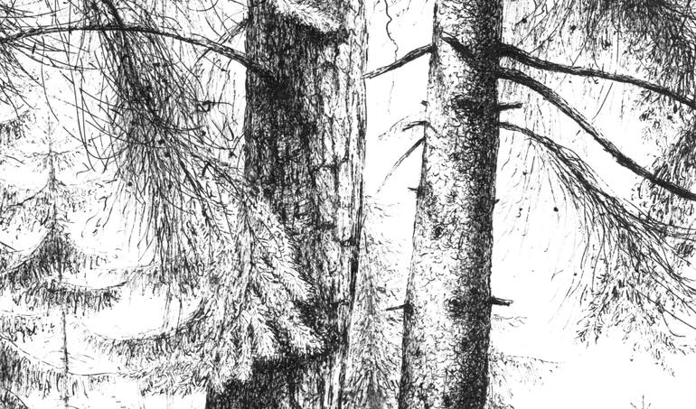 Original Realism Landscape Drawing by Vladimir Tsukhlo