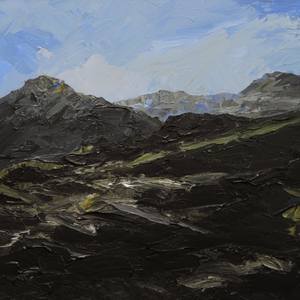 Snowdonia Welsh Mountains With Blue Sky