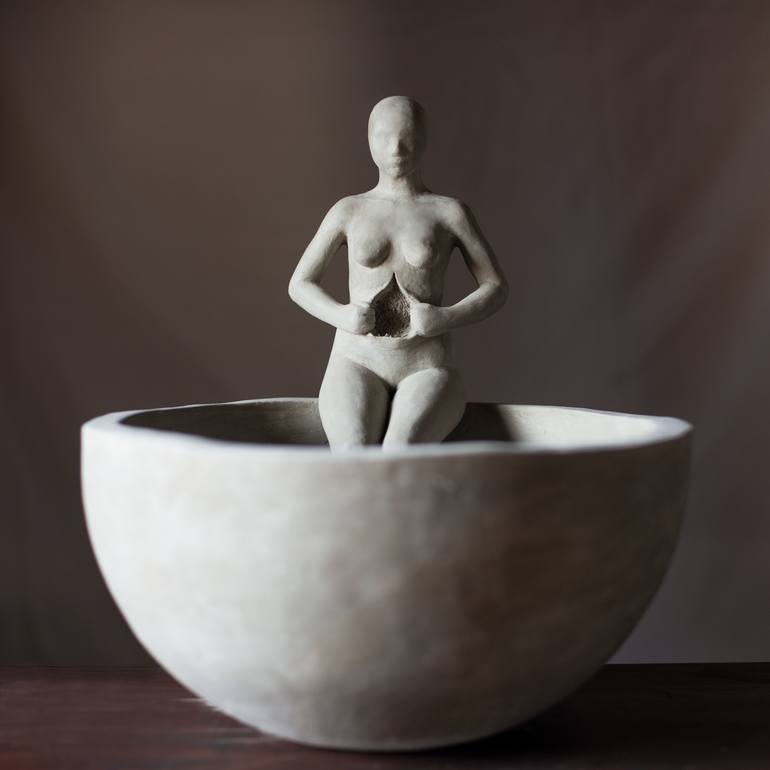 Original Women Sculpture by Rikke Munkholm Laursen