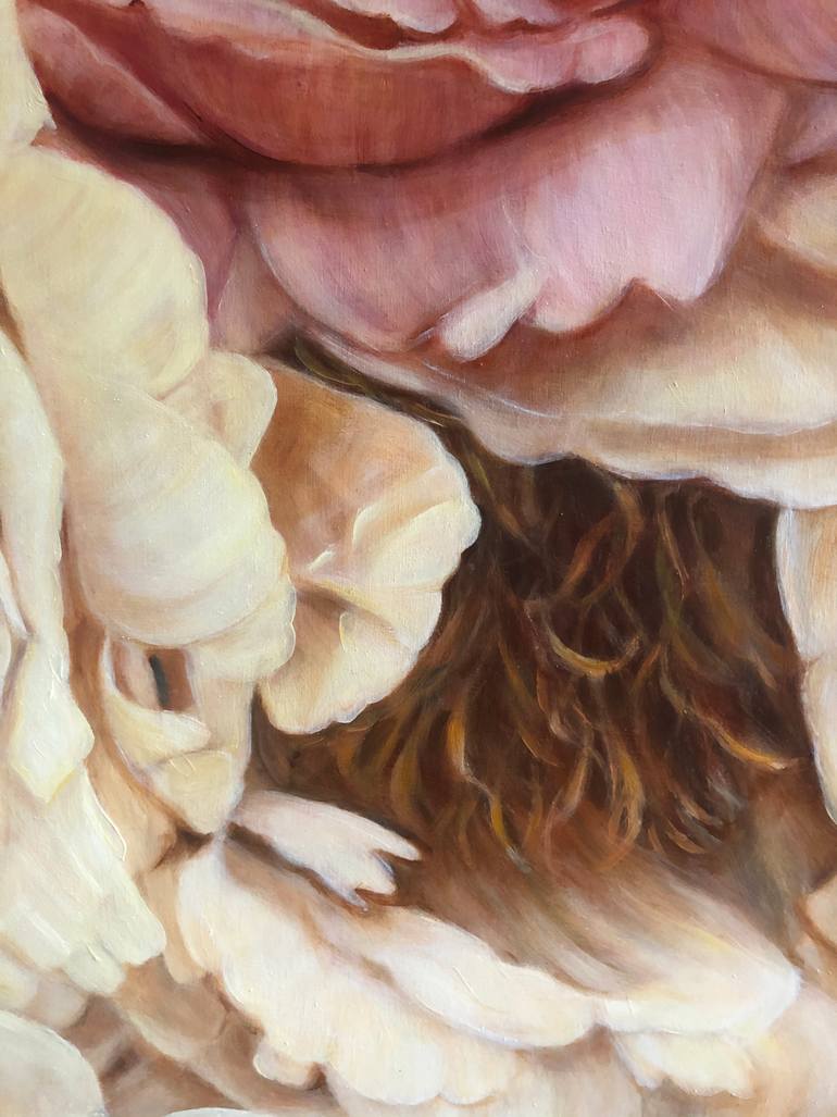 Original Modernism Floral Painting by Maureen De Silva 