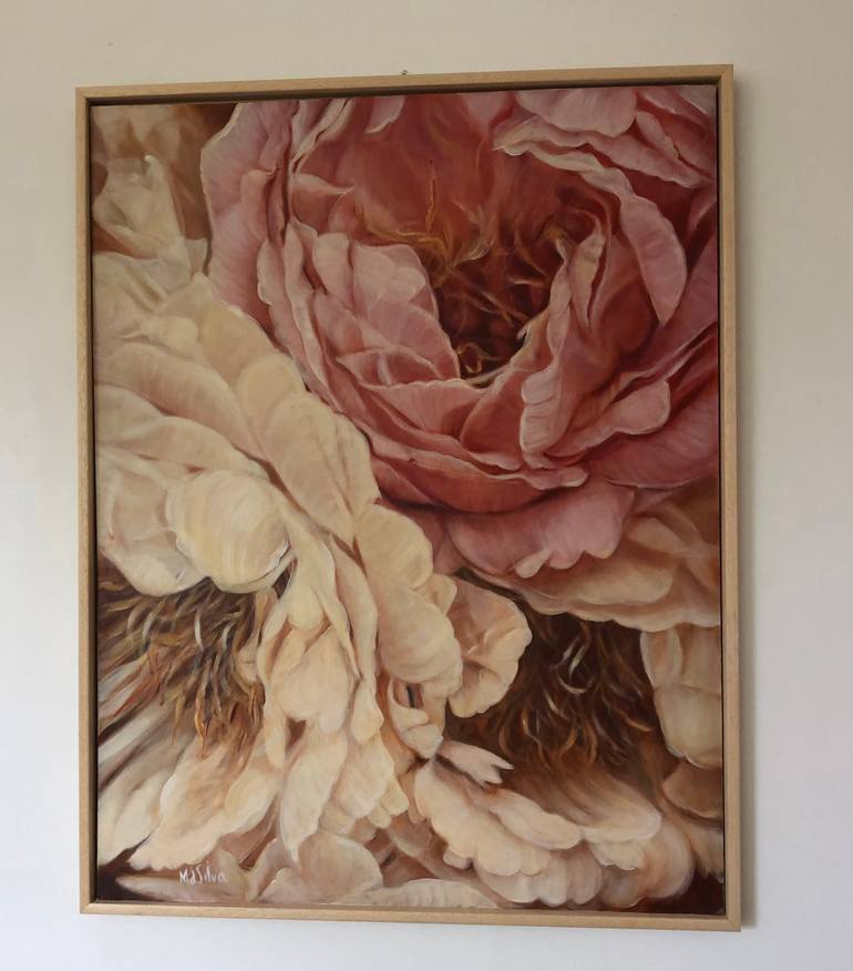 Original Modernism Floral Painting by Maureen De Silva 