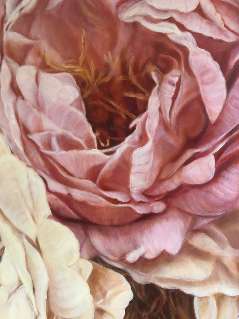 Original Modernism Floral Painting by Maureen De Silva 