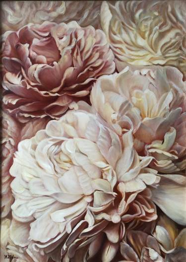 Original Fine Art Floral Paintings by Maureen De Silva