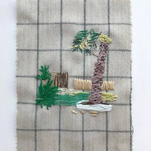 Life stitching, a study of summer garden, Lanzarote