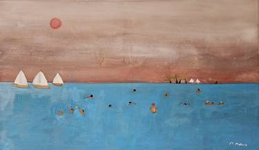 Original Expressionism Beach Paintings by Mariusz Makula