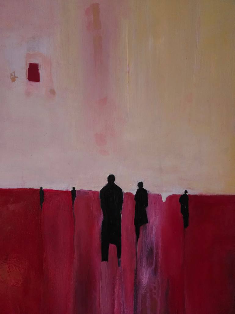 Original Abstract Expressionism People Painting by Mariusz Makula