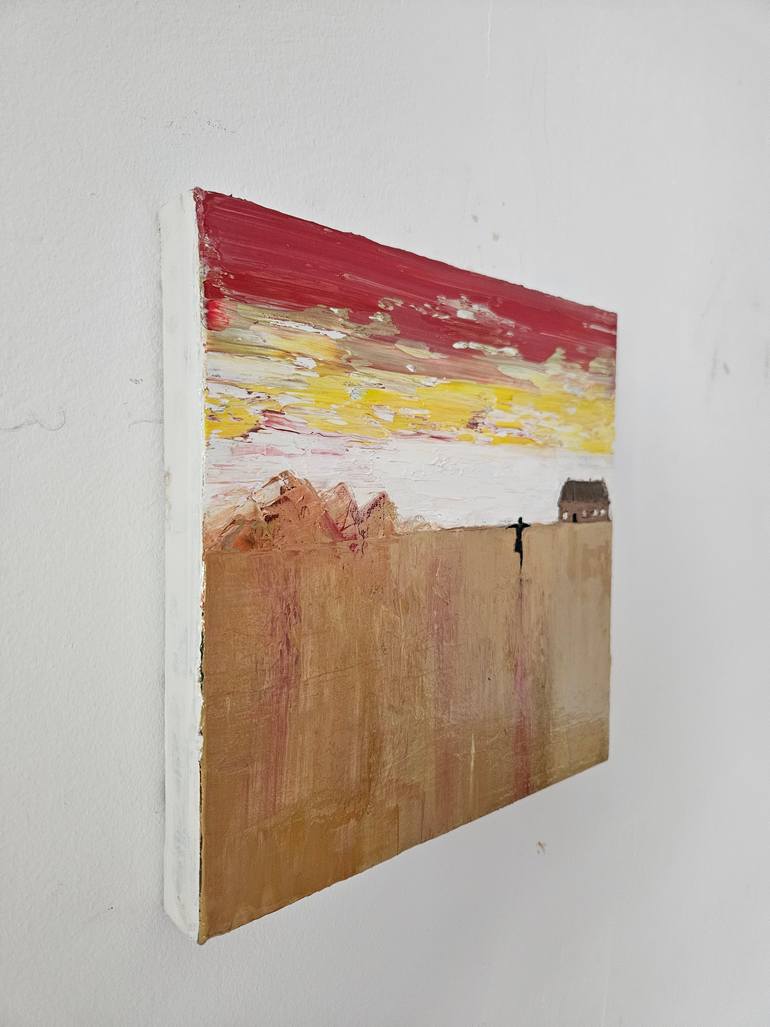 Original Abstract Expressionism Architecture Painting by Mariusz Makula